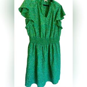 Betsey’s Boutique Green Confetti Dress Women’s Size Large
